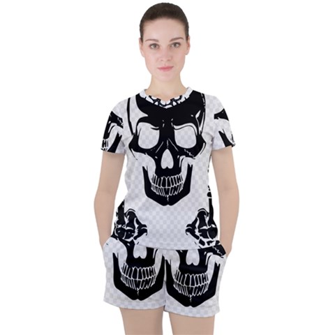 Bad 2 The Bone Women s Tee And Shorts Set by MrsTheDON