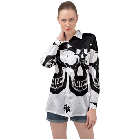 Bad 2 The Bone Long Sleeve Satin Shirt by MrsTheDON