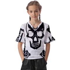 Bad 2 The Bone Kids  V-neck Horn Sleeve Blouse by MrsTheDON