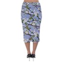 Pear Branch With Flowers Velvet Midi Pencil Skirt View2