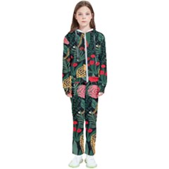 Leopardrose Kids  Tracksuit by PollyParadise