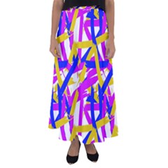 Colored Stripes Flared Maxi Skirt by UniqueThings