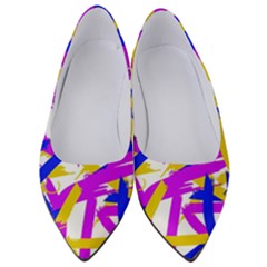 Colored Stripes Women s Low Heels by UniqueThings