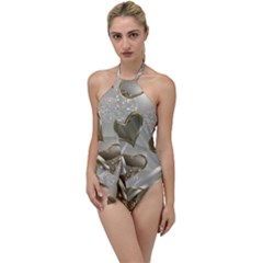   Golden Hearts Go With The Flow One Piece Swimsuit by Galinka