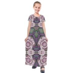 Lilac s  Kids  Short Sleeve Maxi Dress by LW323