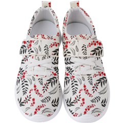 Folk Floral Pattern  Flowers Abstract Surface Design  Seamless Pattern Men s Velcro Strap Shoes by Eskimos