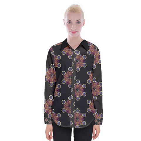 Metatron Cube Womens Long Sleeve Shirt by gloriasanchez