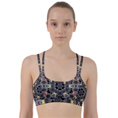 Abstract Geometric Kaleidoscope Line Them Up Sports Bra by alllovelyideas