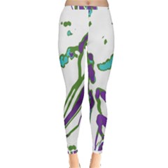 Multicolored Abstract Print Inside Out Leggings by dflcprintsclothing