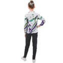 Multicolored Abstract Print Kids  Long Mesh Tee View2