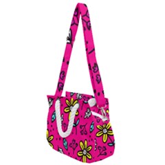 Flowers-flashy Rope Handles Shoulder Strap Bag by alllovelyideas
