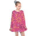 Pattern Mystic Color Kids  Long Sleeve Dress View1