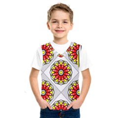 Mandala Modern Forme Geometrique Kids  Basketball Tank Top by byali