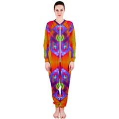 Glitch Futuristic Punk  Onepiece Jumpsuit (ladies)  by gloriasanchez