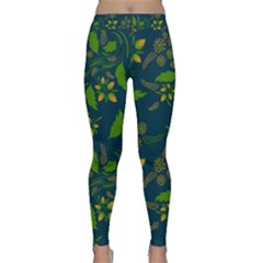 Folk Floral Art Pattern  Flowers Abstract Surface Design  Seamless Pattern Classic Yoga Leggings by Eskimos