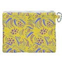 Folk flowers art pattern Floral abstract surface design  Seamless pattern Canvas Cosmetic Bag (XXL) View2