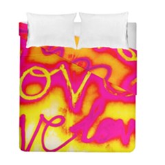 Pop Art Love Graffiti Duvet Cover Double Side (full/ Double Size) by essentialimage365