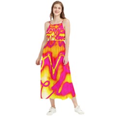 Pop Art Love Graffiti Boho Sleeveless Summer Dress by essentialimage365