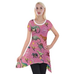 Dino Short Sleeve Side Drop Tunic by flowerland