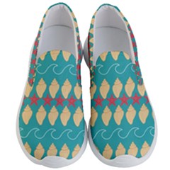 Starfish And Seashells  Sea Men s Lightweight Slip Ons by SychEva