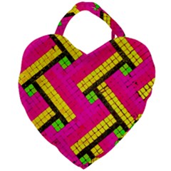 Pop Art Mosaic Giant Heart Shaped Tote by essentialimage365