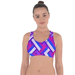 Pop Art Mosaic Cross String Back Sports Bra by essentialimage365