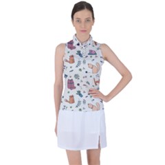 Funny Cats Women s Sleeveless Polo Tee by SychEva