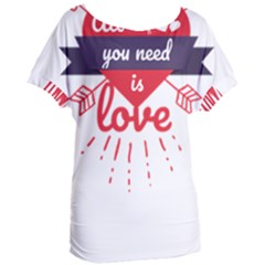 All You Need Is Love Women s Oversized Tee by DinzDas