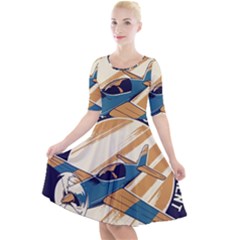 Airplane - I Need Altitude Adjustement Quarter Sleeve A-line Dress by DinzDas