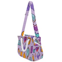 Back To School And Schools Out Kids Pattern Rope Handles Shoulder Strap Bag by DinzDas