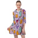 Back To School And Schools Out Kids Pattern Mini Skater Shirt Dress View1