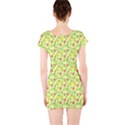 Vector Fruits pattern, pastel colors, yellow background Short Sleeve Bodycon Dress View2