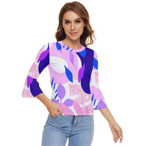 Aquatic Surface Patterns Bell Sleeve Top by Designops73