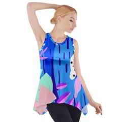 Aquatic Surface Patterns Side Drop Tank Tunic by Designops73