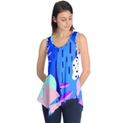 Aquatic Surface Patterns Sleeveless Tunic by Designops73