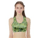 Folk flowers art pattern Sports Bra with Border View1