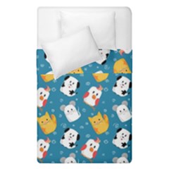 Funny Pets Duvet Cover Double Side (single Size) by SychEva