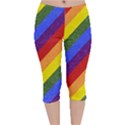 Lgbt Pride Motif Flag Pattern 1 Velvet Capri Leggings  View1