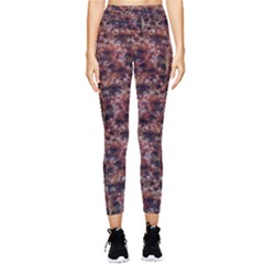 Warm Abstract Surface Print Pocket Leggings  by dflcprintsclothing