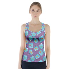 Aquarium With Fish And Sparkles Racer Back Sports Top by SychEva