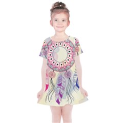 Boho Dreamcatcher Love Kids  Simple Cotton Dress by designsbymallika