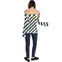 Orange Stripes Love Off Shoulder Long Sleeve Top View2