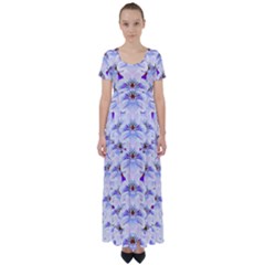 Love To The Flowers In A Beautiful Habitat High Waist Short Sleeve Maxi Dress by pepitasart