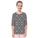 Modern Geometric Ornate Pattern Design Kids  Quarter Sleeve Raglan Tee View1