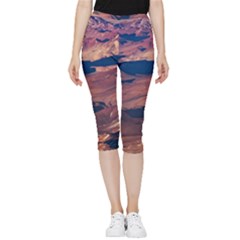 Atacama Desert Aerial View Inside Out Lightweight Velour Capri Leggings  by dflcprintsclothing