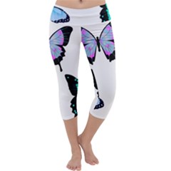 3 Butterflies Capri Yoga Leggings by SomethingForEveryone