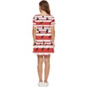 Doberman Dogs On Lines Tiered Short Sleeve Mini Dress View4