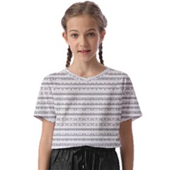 Mixed Gray Striped Ethnic Seamless Pattern Kids  Basic Tee by dflcprintsclothing