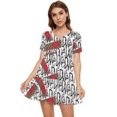 2 20210421 180819 0001 Tiered Short Sleeve Mini Dress by DUVOECOAPP