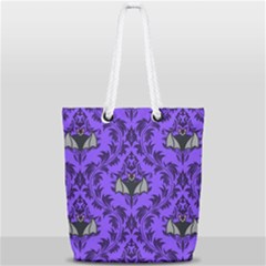 Friggin Bats Pattern Full Print Rope Handle Tote (small) by NerdySparkleGoth